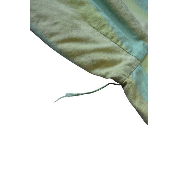 Vintage 60s Handmade Pastel Blue Green Striped Shift Belted Dress Womens Size XS - Picture 4 of 11
